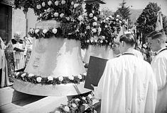 Glockenweihe in Pfandl bei Bad Ischl 1959