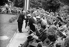 Einweihung Franz Lehar-Denkmal in Bad Ischl 1958