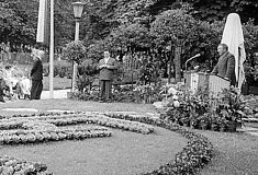 Einweihung Franz Lehar-Denkmal in Bad Ischl 1958