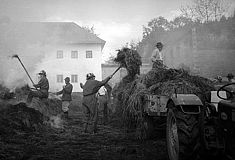 Brand eines Bauernhofes