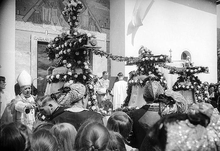 Glockenweihe in Pfandl bei Bad Ischl 1959